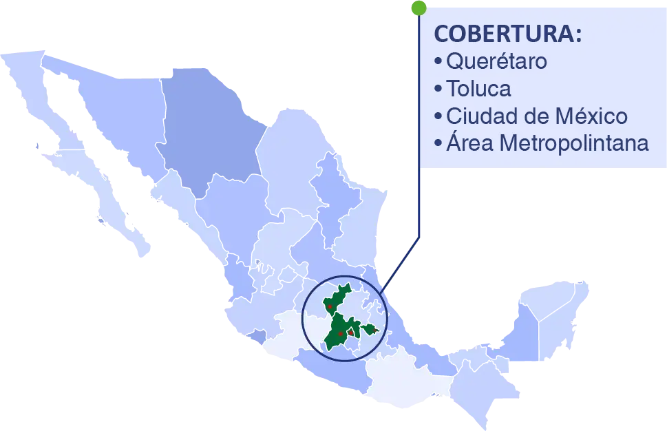 Mapa cobertura del Centro de Mezclas Prodifem